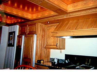 Coffered Ceiling and Cabinets